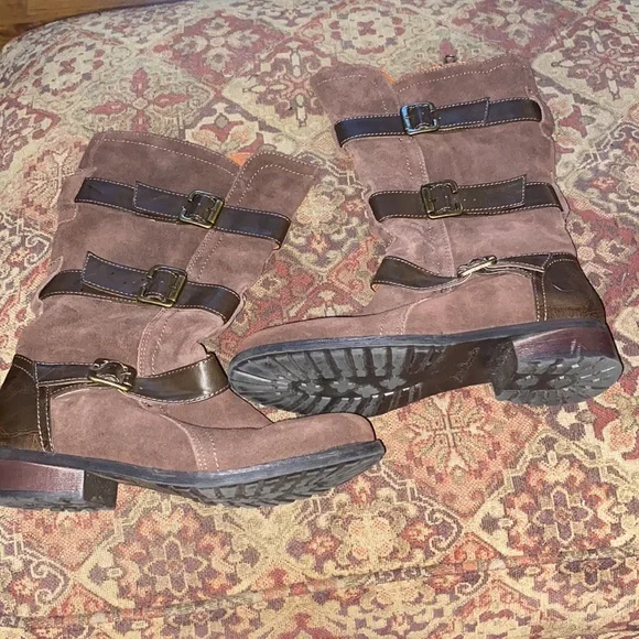 EDDIE BAUER 🌿 Leather 3-Buckle mid-calf Boots - Picture 4 of 10